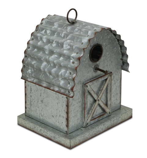 Cheung's Hanging Décor Metal Birdhouse, Gray