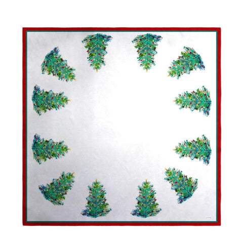 Betsy Drake Christmas Tree Square Table Cloth 52