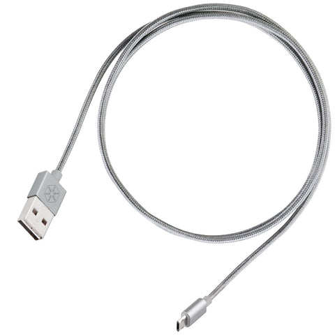 SilverStone Technology CPU01C-1800 Micro USB Cable for Smartphone/LG/Samsung/Reversible USB-A/Reversible Micro USB-B / 1800mm / Charcoal Gray
