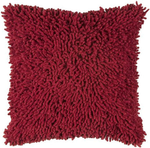 Rizzy Home | T03727 | Poly Fill Decorative Pillow | 18"x18" Red/Red/ Solid