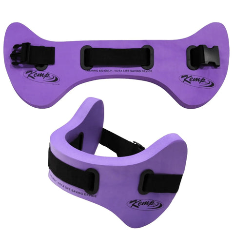 Kemp USA Water Aerobics Belt - Swimming Belts for Exercise and Fitness - Reinforced Nylon Belt Attachments with Plastic Couplings - Aqua Waist Belt for Adult - Small Size - Purple