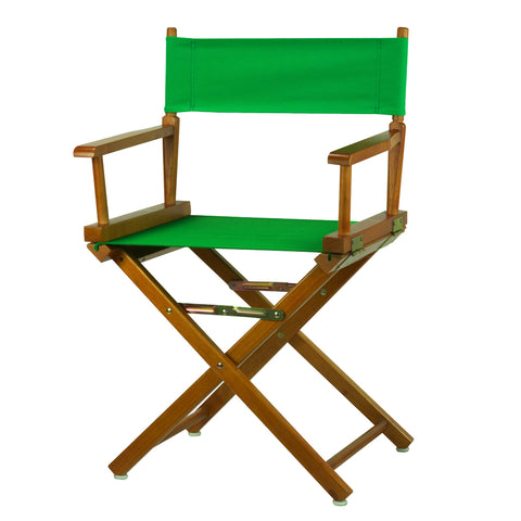 Casual Home Director's Chair ,Honey Oak Frame/Green Canvas,18" - Classic Height
