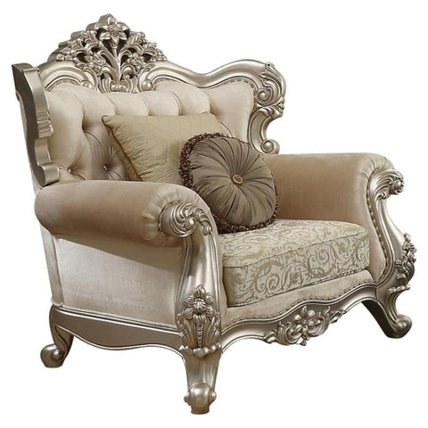 Oakestry Bently Upholstered Wingback Chair Champagne Beige Fabric Elegant Comfortable Accent Seating Modern Contemporary Living Room Bedroom Office Stylish Classic Home Decor Lounge Furniture