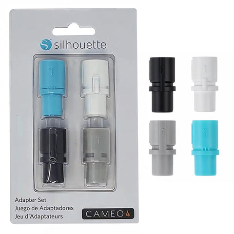 Silhouette Tool Adapter Set, 4-Piece Replacement Pen Holders for Cameo & Portrait Machines - Compatible with Pen Tools & Specialty Tips - Easy Snap-In Design for Smooth Cutting & Drawing