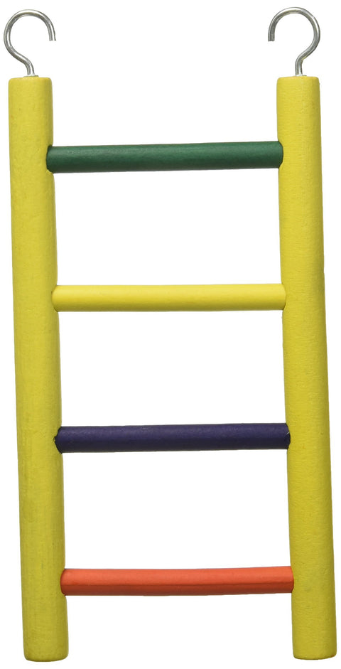 4-RUNG MULTI-COLOR WOOD BIRD LADDER