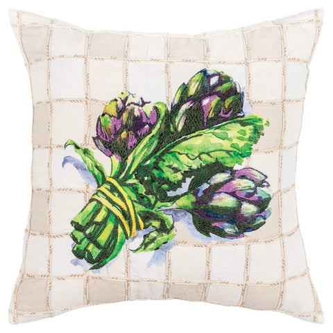 Rizzy Home 20" x 20" Cotton Duck Pillow Cover in Multi-Color