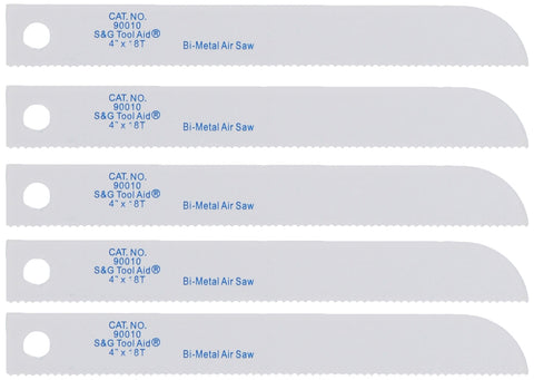 Tool Aid S&G (90010) Reciprocating Air Saw Blades, Pack of 5, White