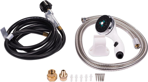 Eccotemp L5 Portable Outdoor Tankless Water Heater w/ EccoFlo Diaphragm 12V Pump and Strainer