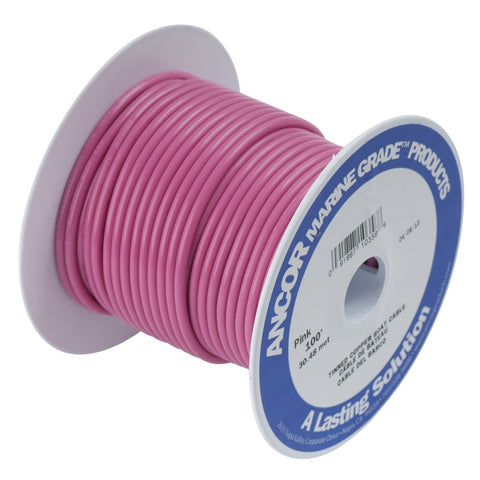 Ancor 180603 Marine Grade Electrical Primary Tinned Copper Boat Wiring (18-Gauge, Pink, 35-Feet)