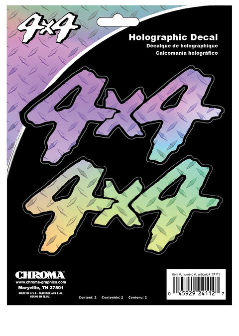 Chroma 024112 4X4 Diamond Plate Holographix Stick Onz Decal