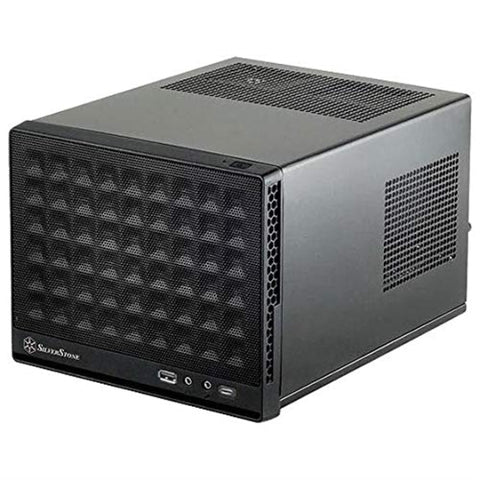Silverstone Technology SUGO SG13, Type-C Port, Ultra Compact Mini-ITX Computer Case with Mesh Front Panel, Black, SST-SG13B-C