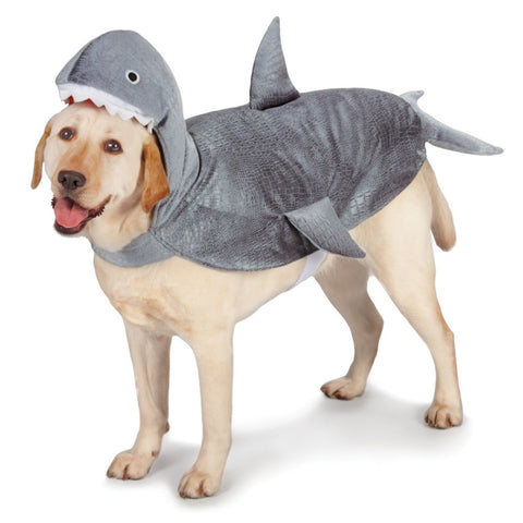 Casual Canine Gray Shark Costume for Dogs, Extra Small Size – Fits Small Breed Dogs Up to 8” in Length, Machine Washable, Red