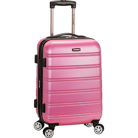 Rockland Melbourne Lightweight Expandable Hardside Spinner Wheel Luggage in Pink