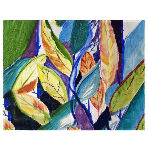 Betsy Drake PM1283 14 x 18 in. Gold Leaves Place Mat Set of 4