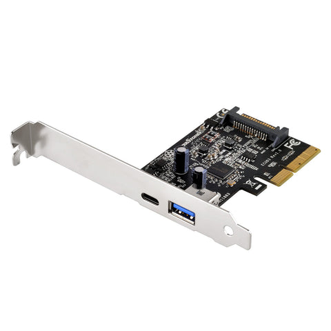 SilverStone Technology USB 3.1 External Type A & Type C Pci-E Card ECU03, TAA Compliant