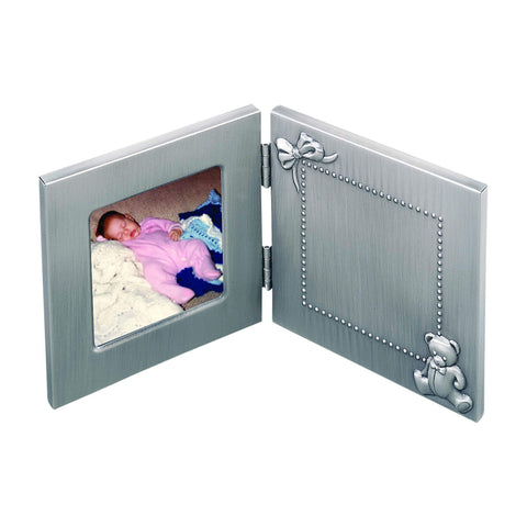 Creative Gifts International Hinged Baby Frame, Silver