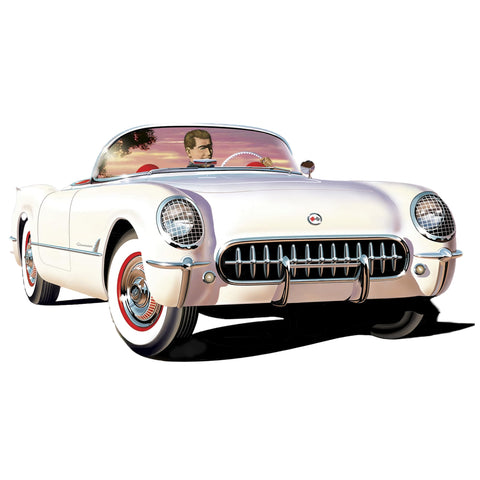 AMT 1953 Chevy Corvette (USPS Stamp Series) 1:25 Scale Model Kit, Factory Color