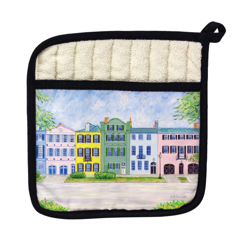 Betsy Drake PT540 Rainbow Row Pot Holder