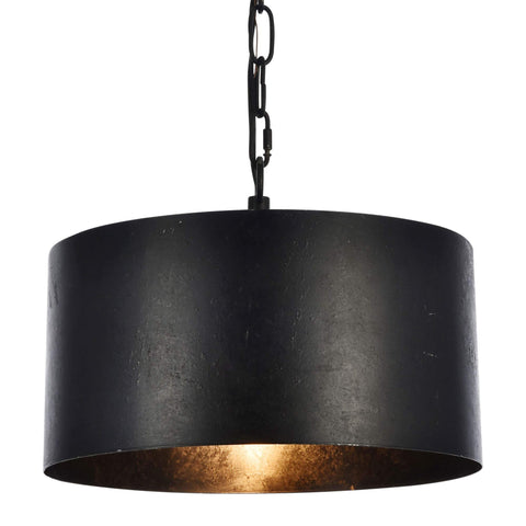 Elegant Lighting Living District Miro Collection Pendant D15 H9.25 Lt:1 Vintage Black Finish