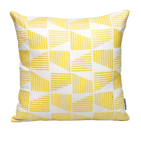 Parkland Collection Geometric Geometric Yellow Square 18" x 18" Pillow