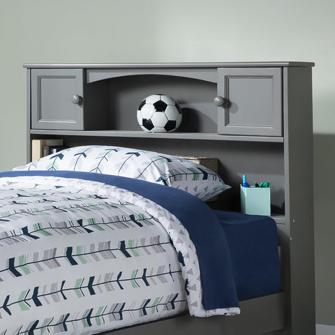 AFI, Newport Twin Bookcase Headboard, Grey