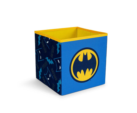 Ukonic DC Comics Batman Logo 11-Inch Storage Bin Cube Organizer | Fabric Basket Container, Cubby Cube Closet Organizer | Comic Book Superhero Toys, Gifts And Collectibles