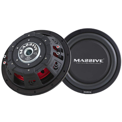 Massive Audio UFO12 12-inch Shallow Subwoofer High Powered 600 Watt Shallow Mount Subwoofer 3-inch Voice Coil Dual 4 Ohm Low Profile Car Subwoofer with Deep Bass. Sold Individually