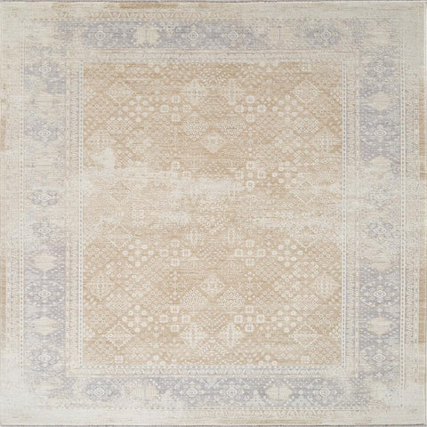 Pasargad Home Turkish Eterna Design Area Rug - Transitional, Beige/L. Blue 9' 0'' X 12' 0'' - Elegant & Durable for Living Room, Bedroom, or Office