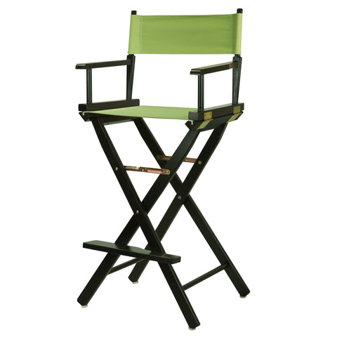 Casual Home 230-02/021-72 30" Black Frame-Lime Green Canvas Director Chair Bar Height, BlackFrame