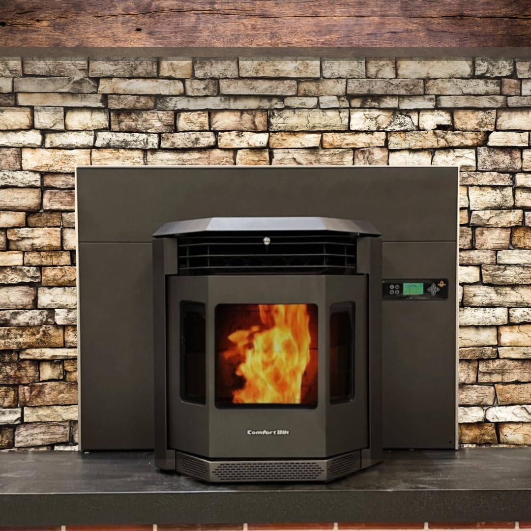 HP22i Pellet Stove Fireplace Insert Heats 2800 sq.ft 47 lb Hopper Capacity