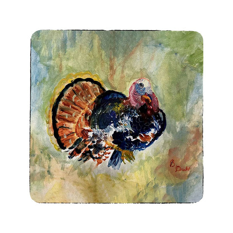 Betsydrake CT1165 Colorful Turkey Coaster - Set of 4