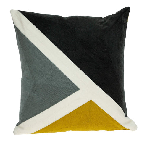 Parkland Collection Axle Contemporary Multicolor Pillow Cover with Poly Insert