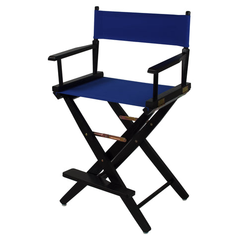 American Trails Extra-Wide Premium 24" Director's Chair Black Frame with Royal Blue Canvas, Counter Height