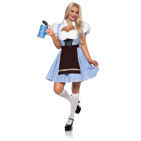 UNDERWRAPS Oktoberfest Beer Girl - Beer Maiden Adult Halloween Costume for Women, Beer Babe Cosplay Costume, Women's Bavarian Oktoberfest Costume, Large (12-14)