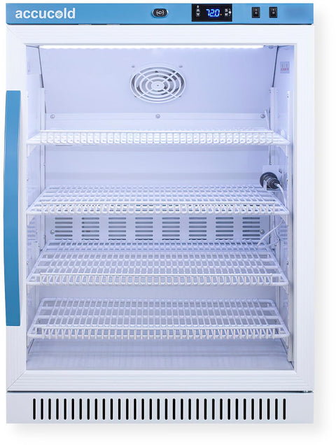 Accucold ARG6PV-CRT 6 Cu.Ft. ADA Height Upright Controlled Room Temperature Cabinet; Automatic Defrost; Stable Operation; Glass Door; Audible Power Failure Alarm; Password Protection; Interior Light