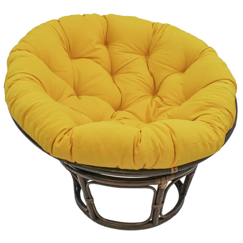 Blazing Needles Solid Twill Papasan Chair Cushion, 44" x 6" x 44", Sunset