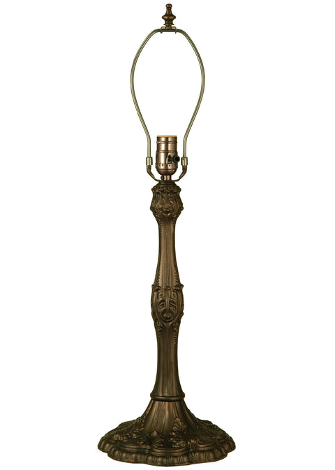 Meyda Tiffany 10104 Traditional One Light Table Base from Capri Collection Dark Finish, 8.00 inches, Mahogany Bronze