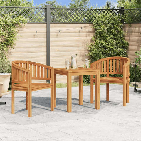 Oakestry Garden Chair Set of 2 Natural Teak Teak Wood Standard â€“ Outdoor Patio Seating, Weather Resistant Furniture