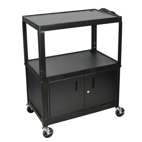 LUXOR AVJ42XLC Locking Cabinet, 42" H x 32" W x 20" D, Black,Large