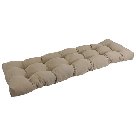 Blazing Needles Twill Tufted Bench Cushion, 60" x 19", Toffee 1 Count