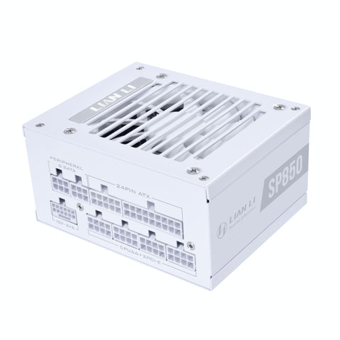 Lian Li SP850 V2 Gold 850 Watt SFX Form Factor Power Supply | Native 12V-2x6 Cable - Low Noise - 80+ Gold Efficiency - ATX 3.1 & PCIe 5.0 Compliant - 92mm FDB Fan - 10-Year Warranty - White (SP850G.W)