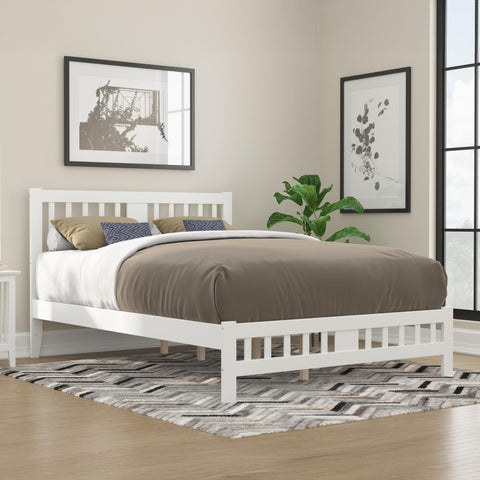 AFI, Tahoe Queen Platform Bed with Matching Footboard, White