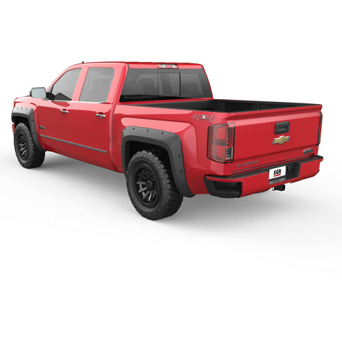 EGR BLF1008 Baseline Series Bolt-on Style Fender Flares Compatible with Chevy Silverado 1500 Extended & Crew Cab (2014-2018) with 5ft 8in Bed