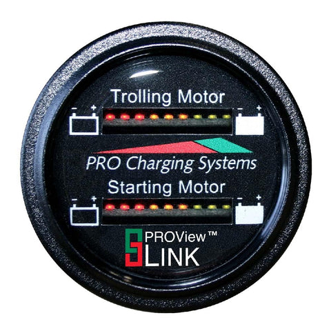 Pro Charging Systems BFGWOM1524V Dual Pro Dual Battery Fuel Gauge 24V Trolling 12V Starting, Black