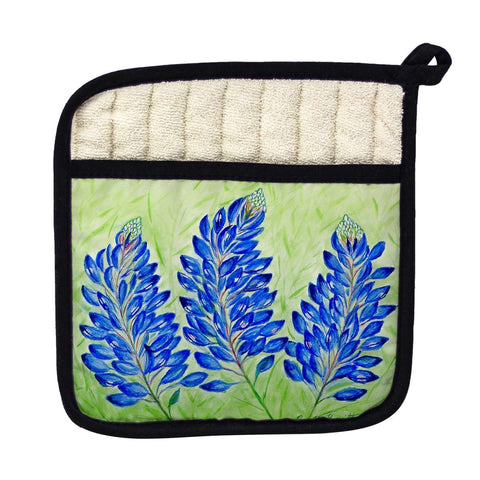 Betsy Drake PT192 Blue Bonnets Pot Holder