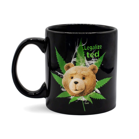 JUST FUNKY Ted 2 Legalize Ted 12oz Foil-Printed Ceramic Coffee Mug