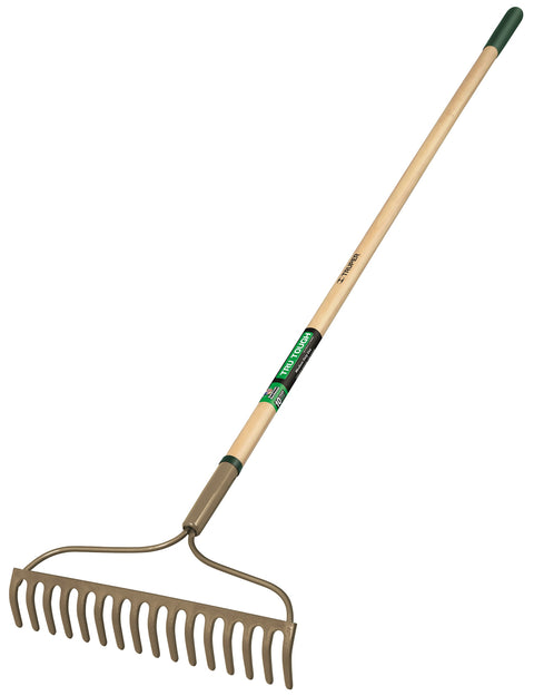 Truper 31356 Tru Tough 54-Inch 16 Teeth Welded Bow Rake, Wood Handle, 6-Inch Grip