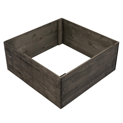 Vickerman 21" x 9" Grey Square Wooden Knock Down Tree Collar Wood - Reliable and Durable - Rustic Christmas Tree Decorations - Seamless and Polished Look