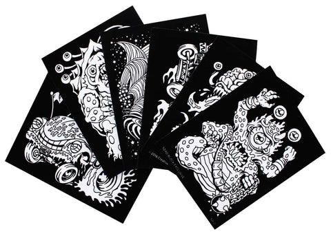 Toynk 6 Velvet Coloring Sheets, Boy Themed