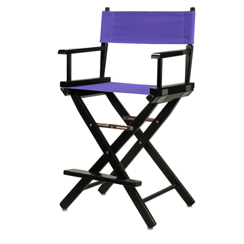 Casual Home 220-02/021-41 Director Chair 24" - Counter Height BlackFrame/Purple Canvas